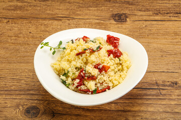 Vegetarian uisine - couscous with vegetables