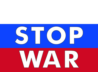RUSSIA flag background. Concept of resistance. Stop war between Russia and Ukraine. Creative concept. Solidarity concept.