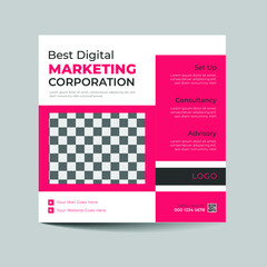 Modern and creative social media post design vector layout template