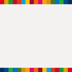 SDGsの17色を使用した正方形のタイトルフレーム　1