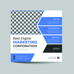 Modern and creative social media post design vector layout template