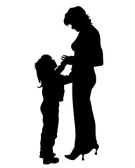 Naklejka premium Families with little child on white background