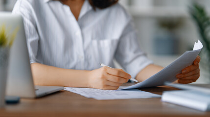 woman working in the office
