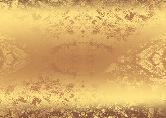 Golden Abstract  decorative paper texture  background  for  artwork  - Illustration