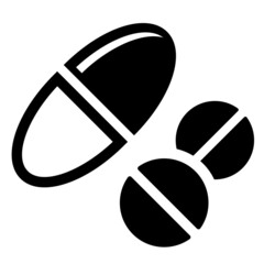 Medical pills vector icon