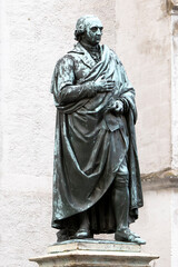 Fototapeta na wymiar Monument of the poet and theologian Johann Gottfried Herder in Weimar, Germany