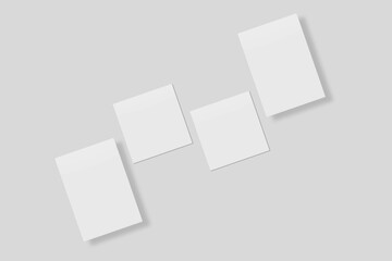 Blank paper for mockup. 3D Render.	
