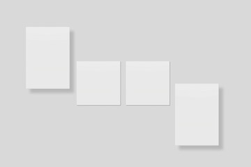 Blank paper for mockup. 3D Render.	
