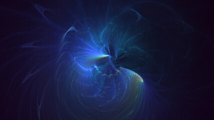 3D rendering abstract colorful fractal light background