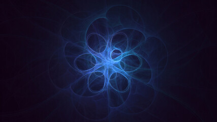3D rendering abstract colorful fractal light background