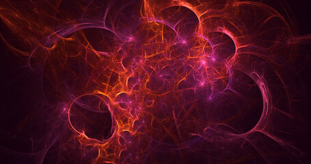 3D rendering abstract colorful fractal light background