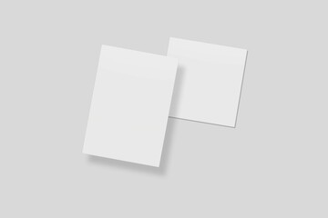 Blank paper for mockup. 3D Render.	
