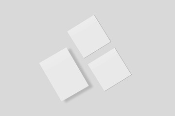 Blank paper for mockup. 3D Render.	
