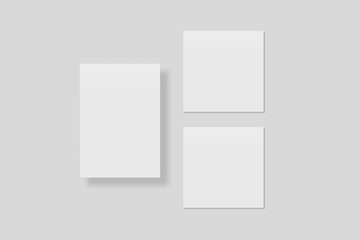 Blank paper for mockup. 3D Render.	
