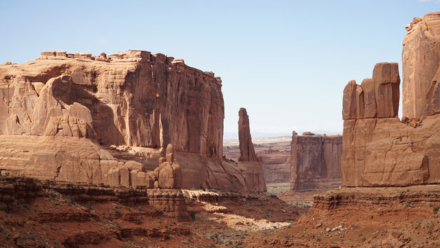 Sandstone rock formations in the Arches National Park near Moab, Utah. © Christopher