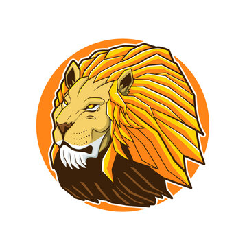 lion head calm illustration vector design