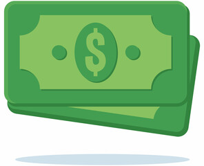 Money vector icon. Bank note Dollar bill flying from sender to receiver. Design illustration for money, wealth, investment and finance concepts