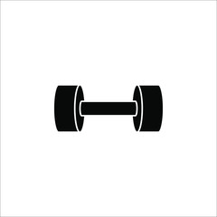 Dumbbell line outline icon, fitness equipment sign isolated on white background