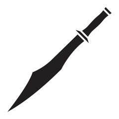 Illustration of Spartan sword design icon