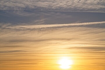 Dramatic Sunset Sky and Clouds over Tuscany
