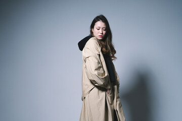 Naklejka premium クールな女性ポートレート