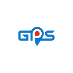 GPS text logo design.