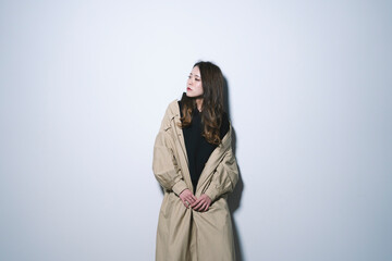 Naklejka premium クールな女性ポートレート