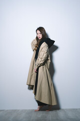 Naklejka premium クールな女性ポートレート