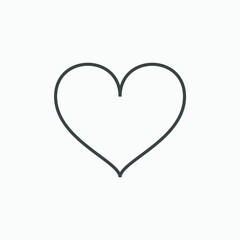 Heart icon vector isolated. valentine day, love, like, romantic symbol.