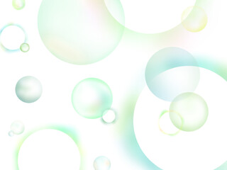 緑色のしゃぼん玉（ヨコ）