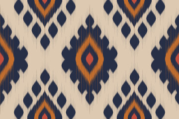 Ikat seamless pattern in tribal. Geometric ethnic traditional. Mexican striped style. Design for background, wallpaper, vector illustration, fabric, clothing, batik, carpet, embroidery.