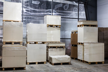 warehouse of paper and cardboard