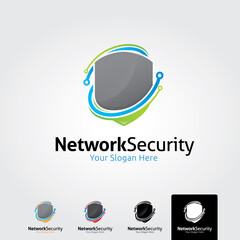 Security logo template - vector