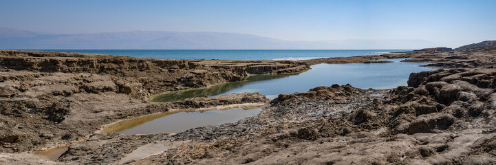 Fototapeta na wymiar Sinkholes by the Dead Sea