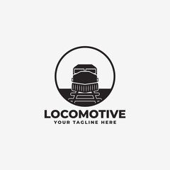 Badge of Train Logo Vector Design Illustration - Train, Locomotive Logo