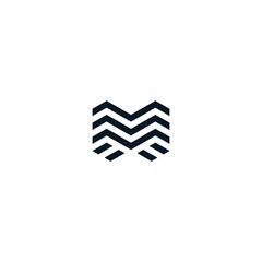 initial logo M design vector