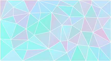 Fototapeta na wymiar Vector pastel polygonal background. Horizontal triangular banner for design.