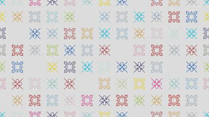 Vector seamless pattern with pastel ornament