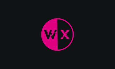 Alphabet letter icon logo WX