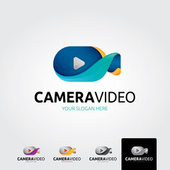 Camera video logo template - vector