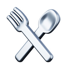 White plate high quality 3D render illustration. Restaurant menu or food delivery concept icon.