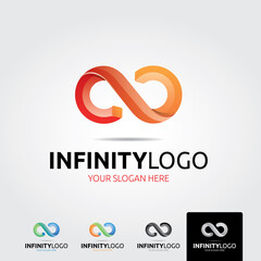 Infinity logo template - vector
