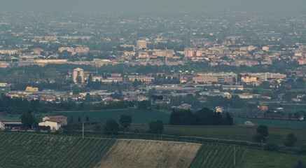 Il panorama da Bertinoro in provincia di Forlì-Cesena in Emilia Romagna.