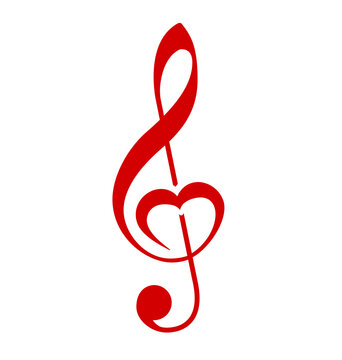 recommend clip art: treble g clef with love heart