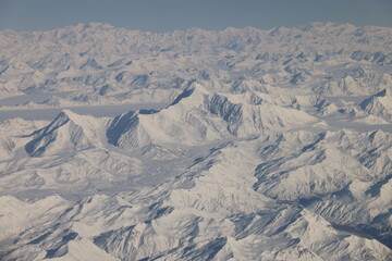 snow covered mountains