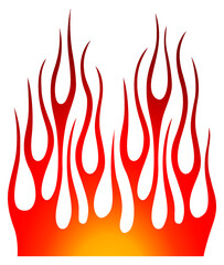 Vector fire flame hot rod fire tribal flames graphic