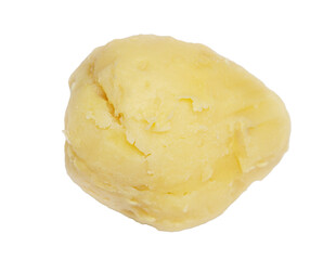 Boiled potatoes isolated on a white background.