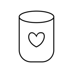 Glass Line Art Illustration with Editable Stroke