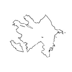 map of azerbaijan. map concept azerbaijan map vector
