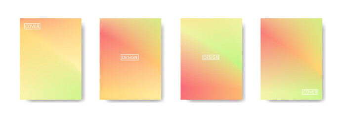 set of abstract background with beautiful gradation color, colorful background for poster flyer banner backdrop.vertical banner.cool fluid background vector illustration